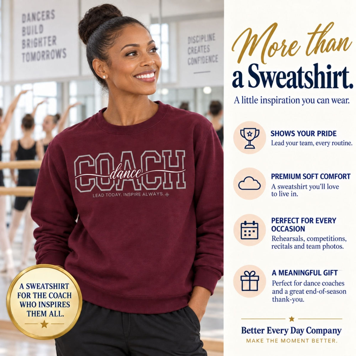 dance coach sweatshirt main