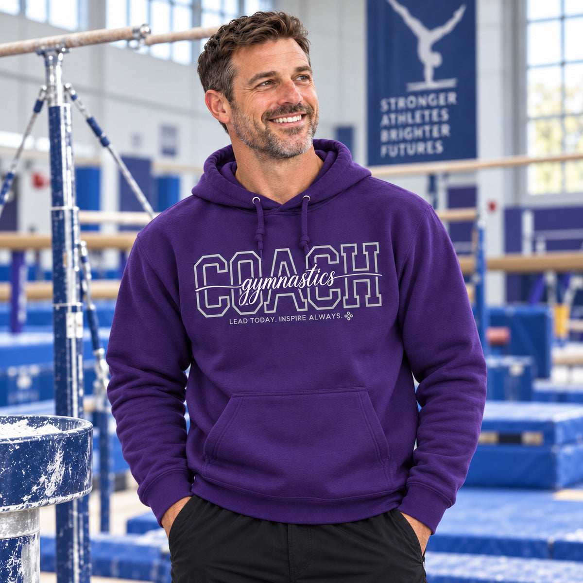Gymnastics Coach Hoodie - full photo