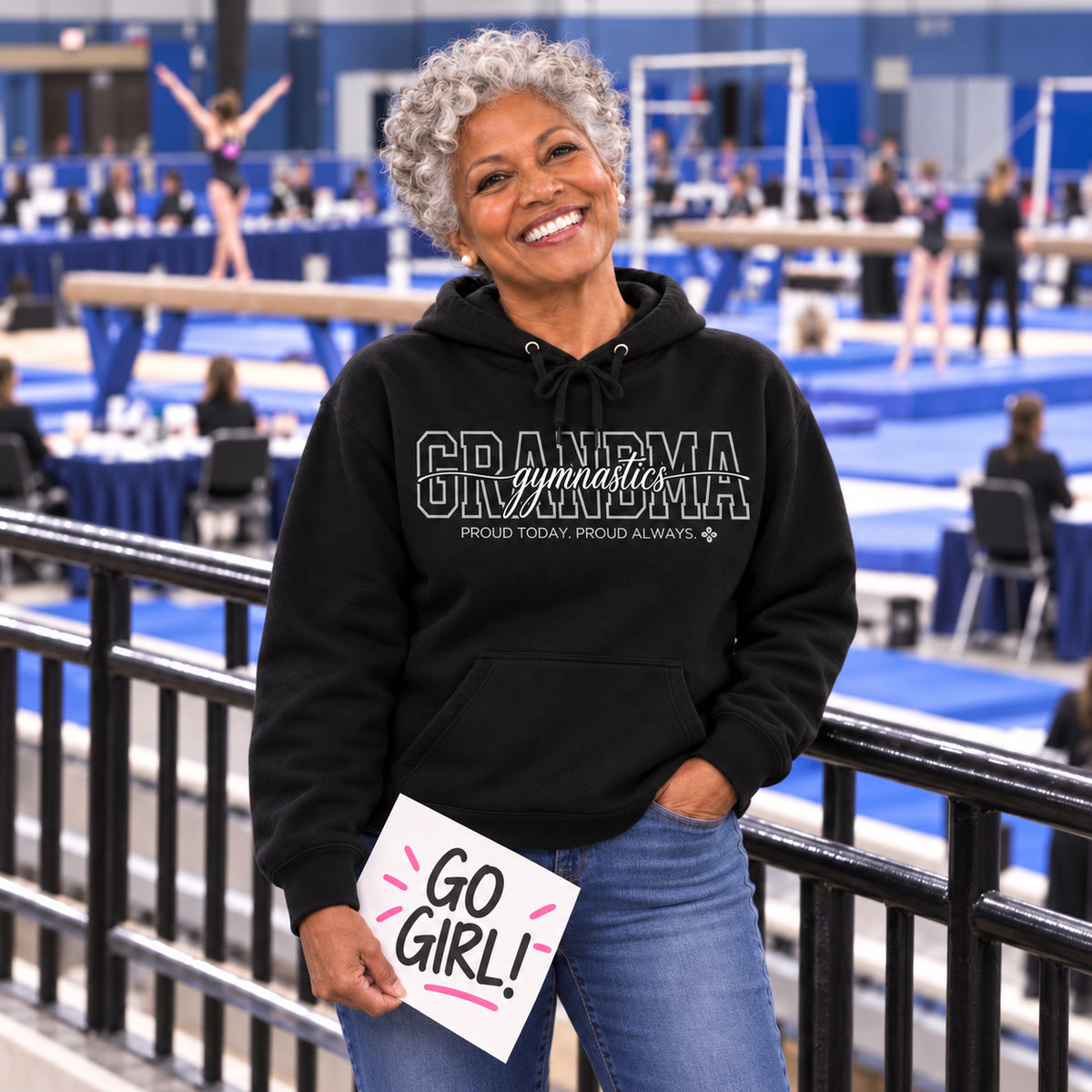 Gymnastics Grandma Hoodie - full photo