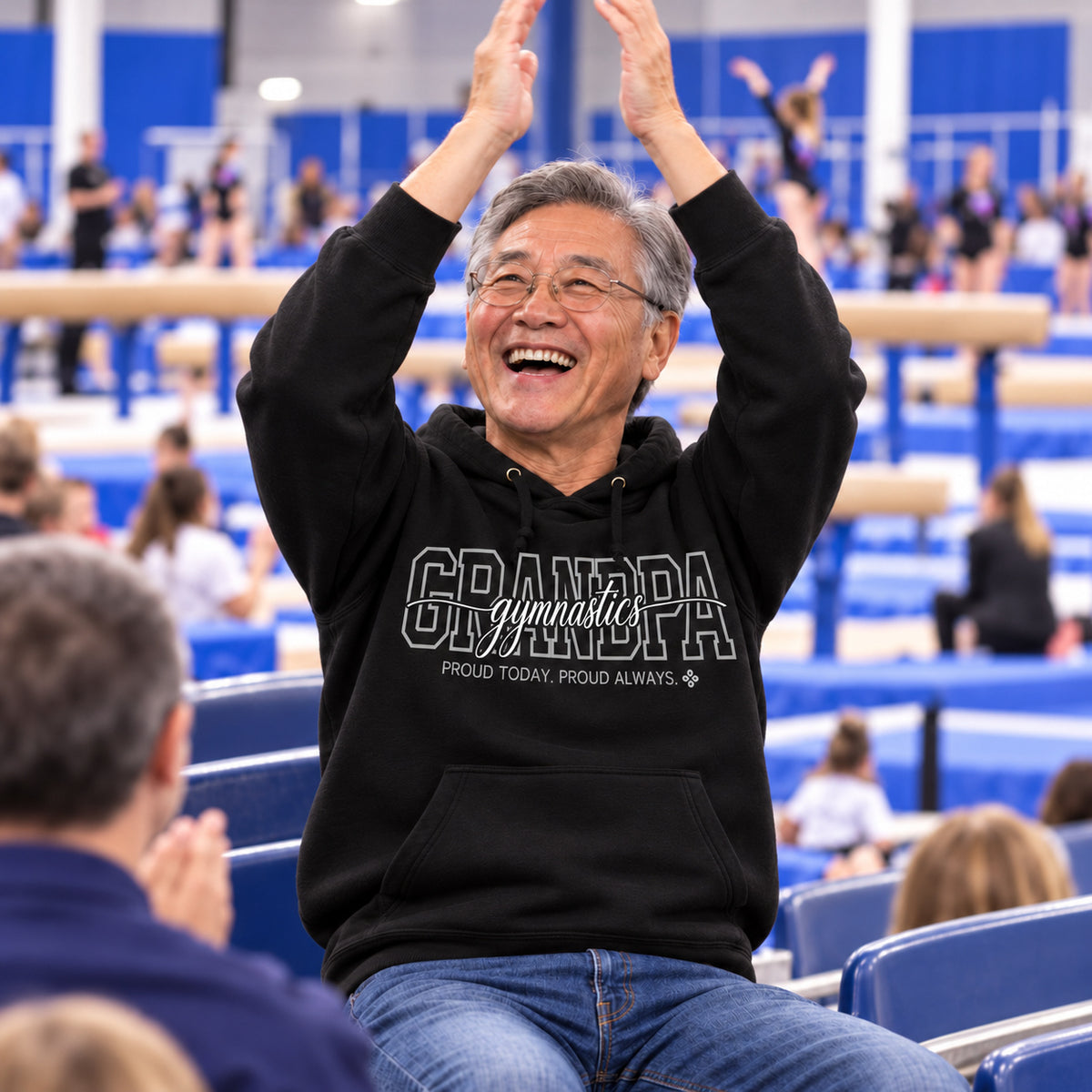 Gymnastics Grandpa Hoodie - full photo