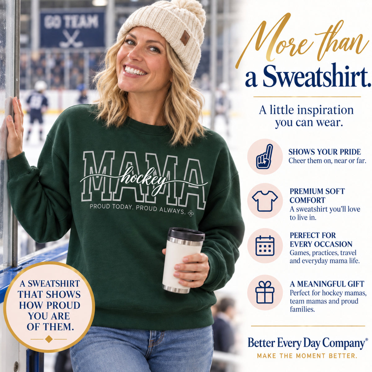 Hockey Mama Sweatshirt - Proud Today. Proud Always.