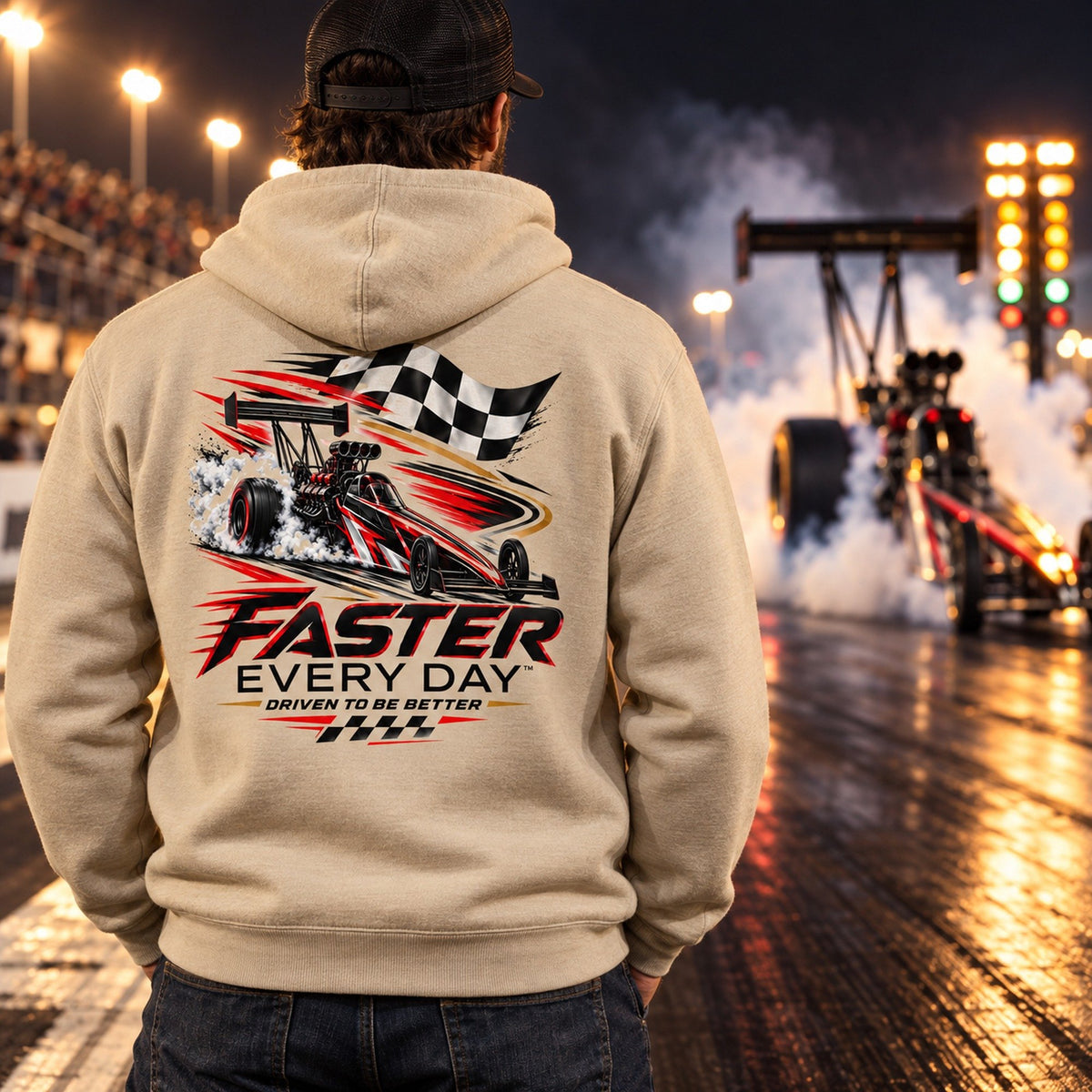 Faster Every Day Dragster Hoodie - Lifestyle