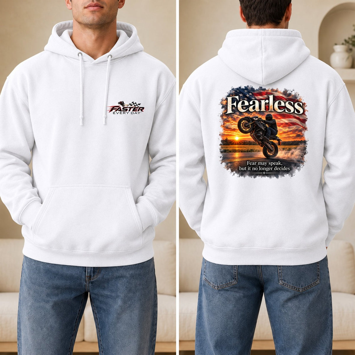 Fearless - Fear May Speak, But It No Longer Decides - Front and Back