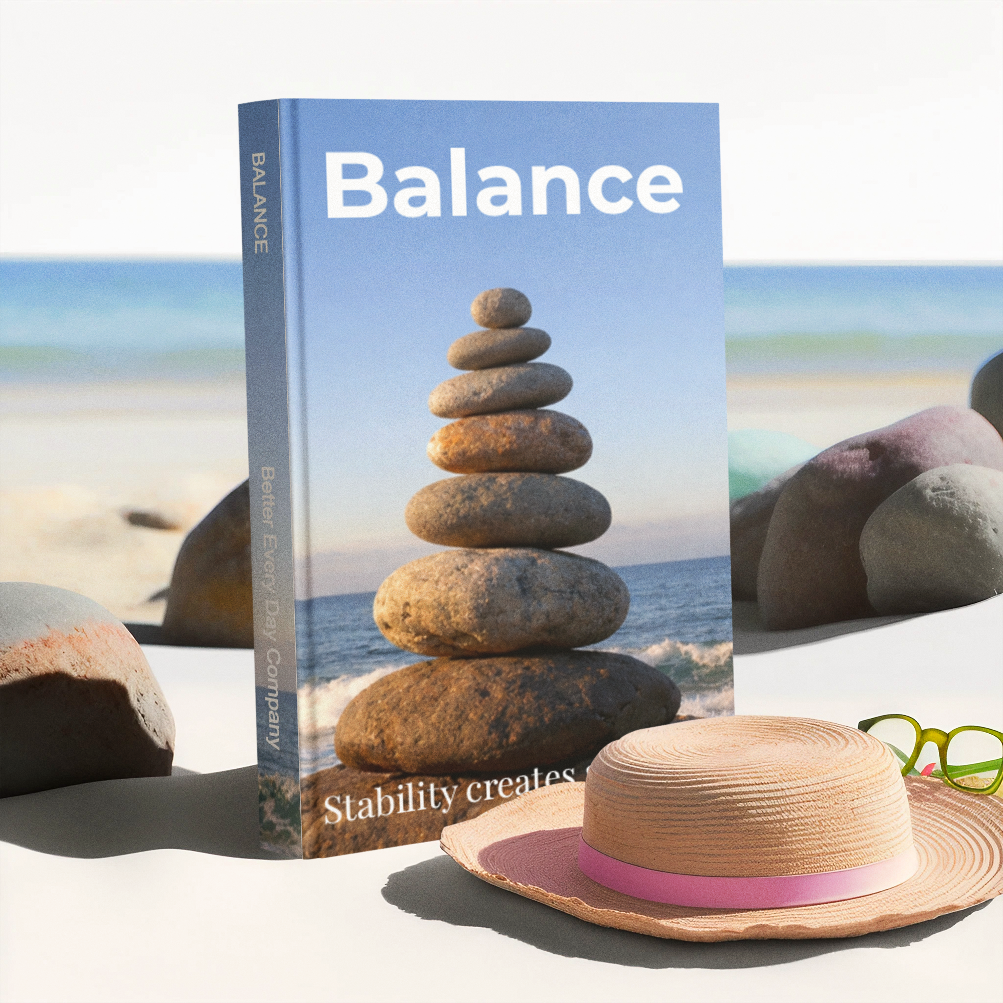 Balance - Inspirational, Coil Bound 8.5"x11" College Lined Journal Notebook, 100 pages