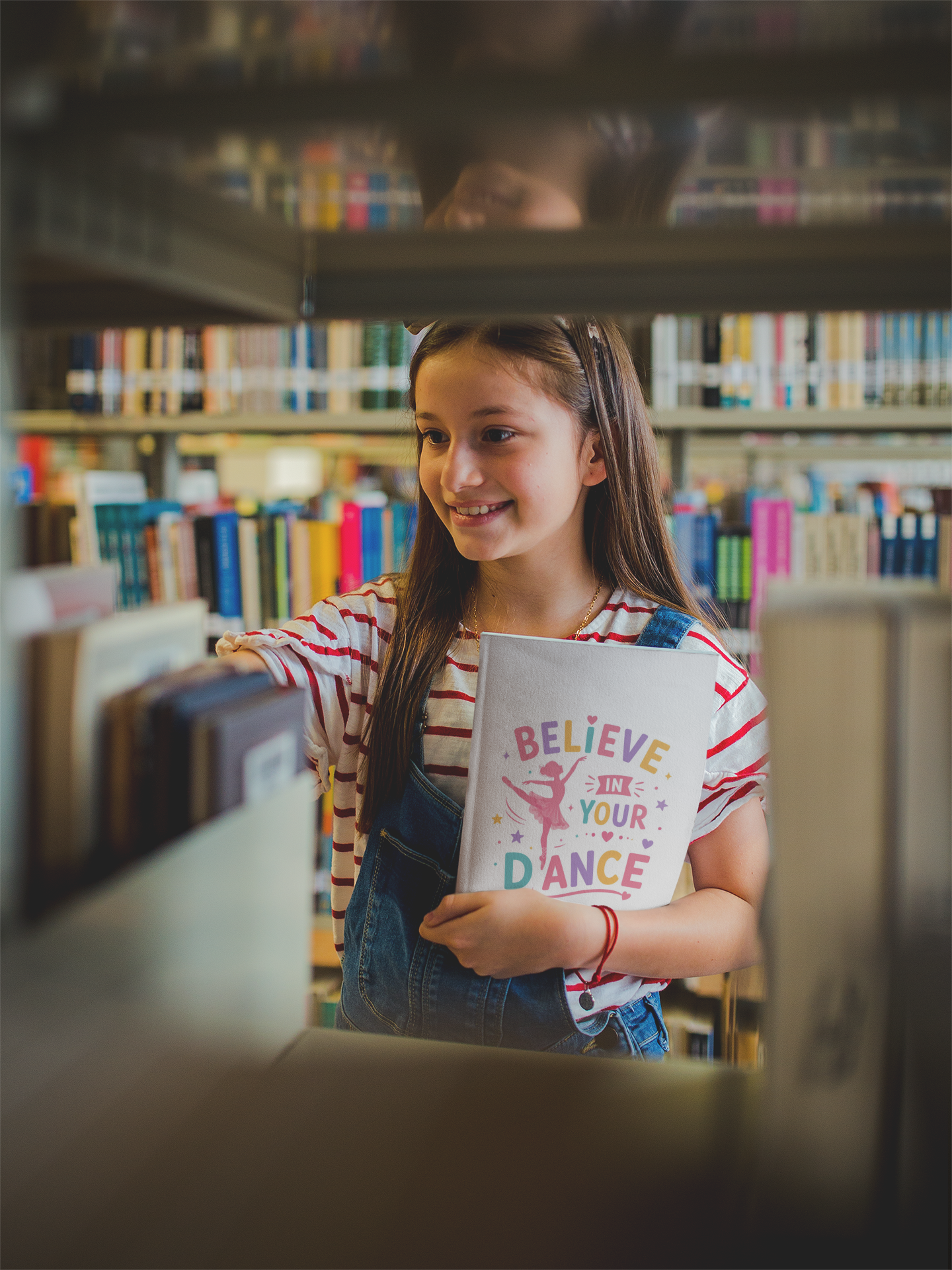 Believe In Your Dance, Dance Notebook 8.5"x11" Wide Ruled Blank Notebook, Spiral Bound
