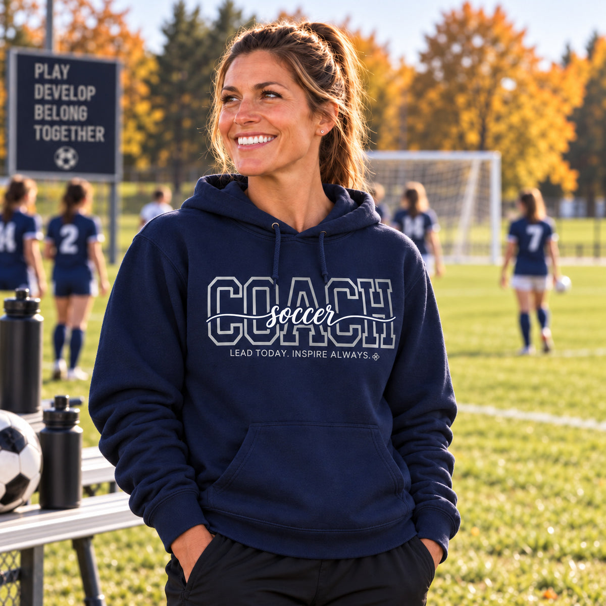 Soccer Coach Hoodie - full photo
