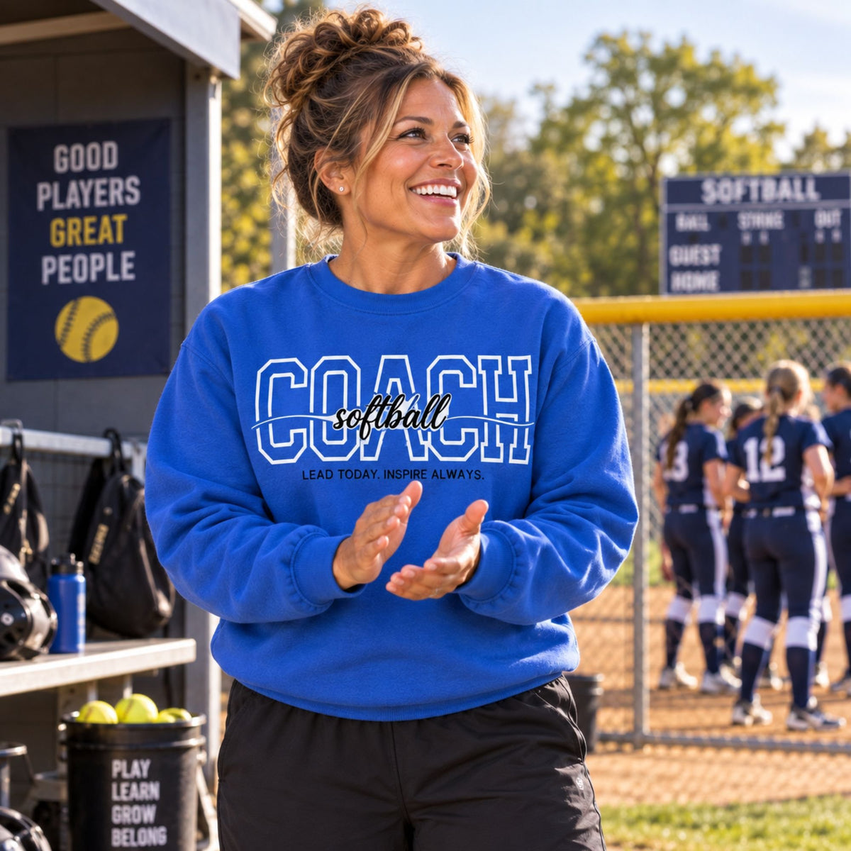 softball coach sweatshirt full