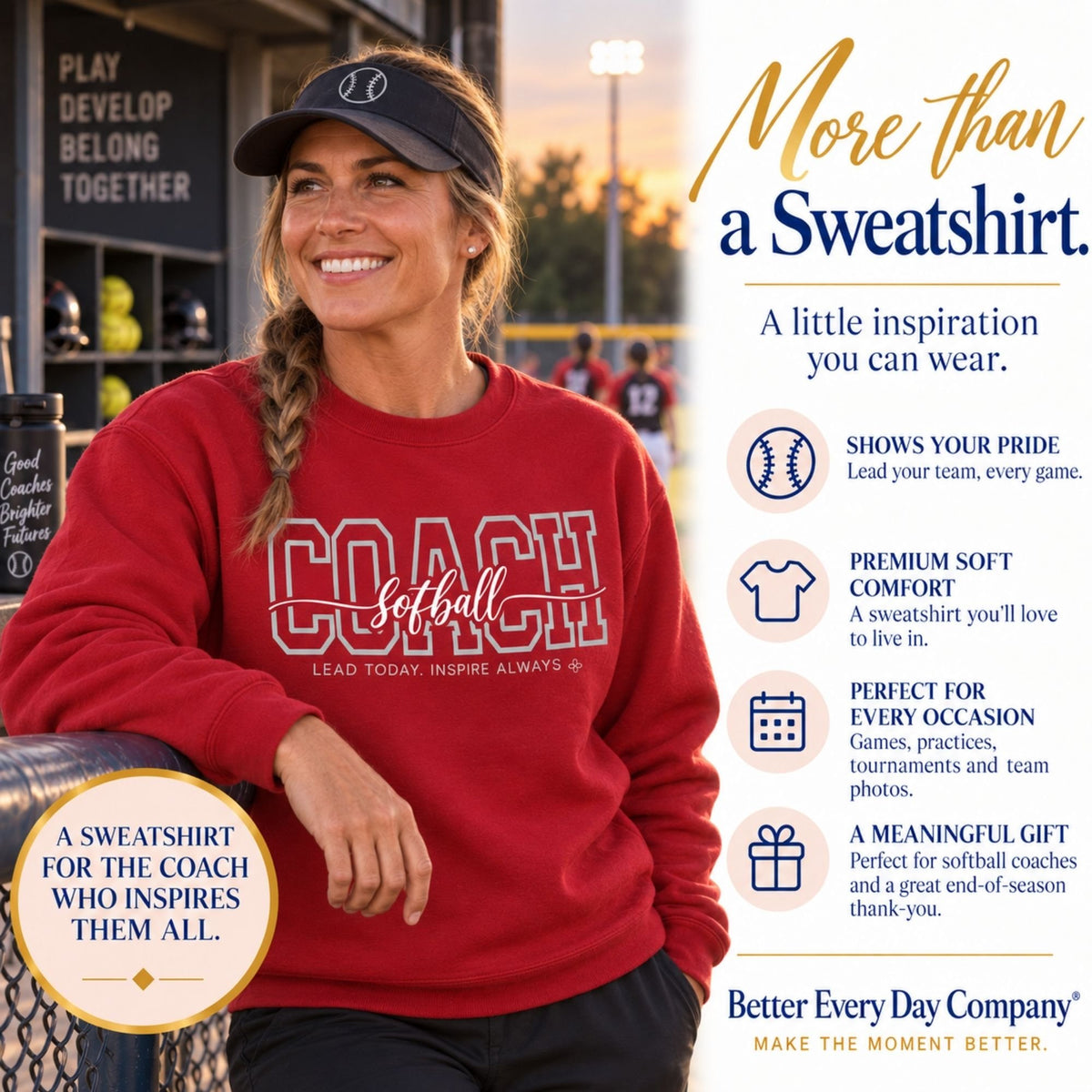 softball coach sweatshirt main