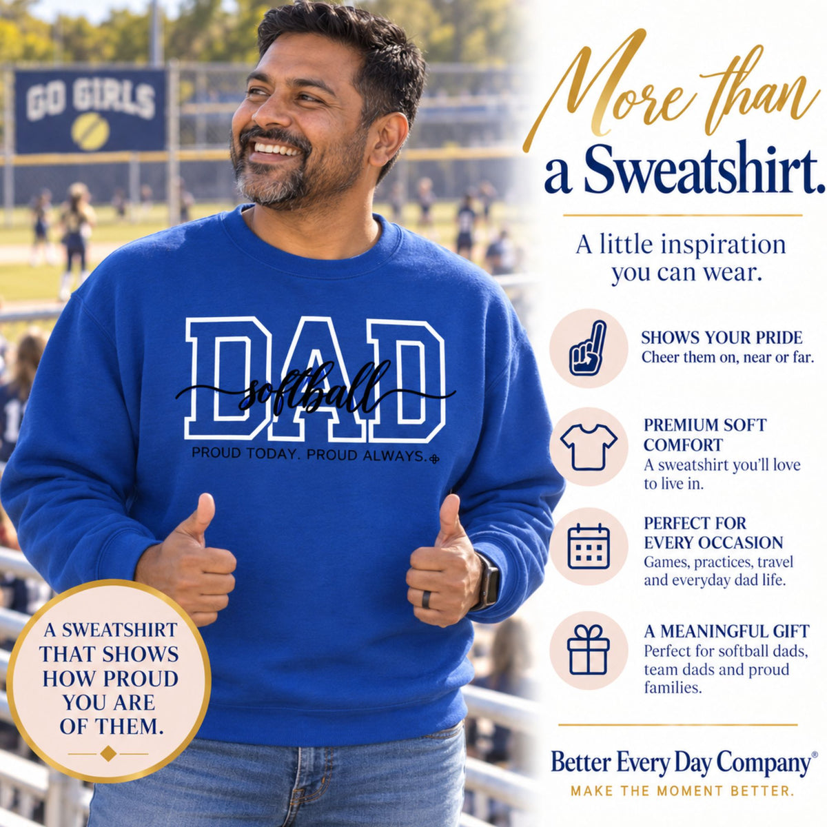 softball dad sweatshirt main