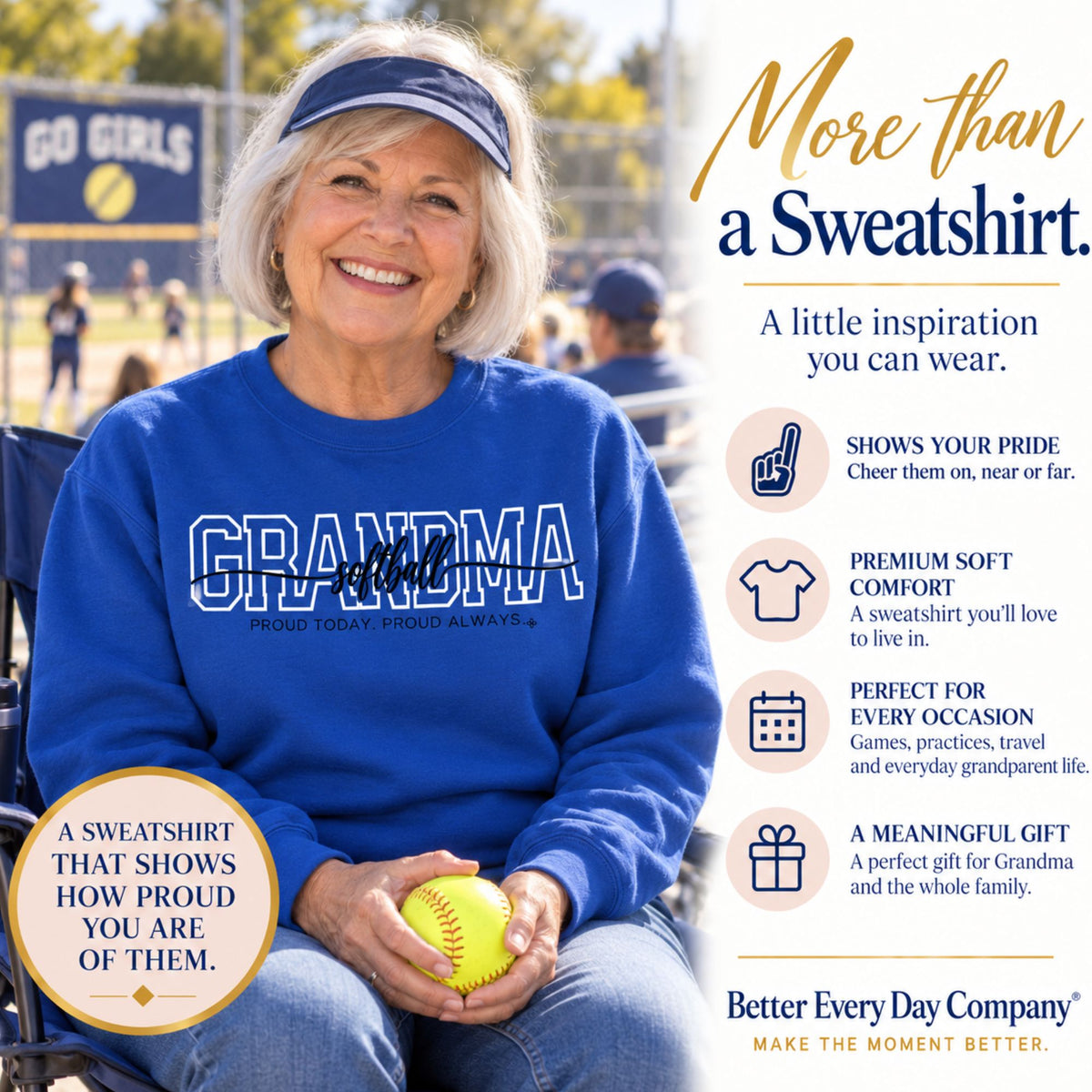 softball grandma sweatshirt main