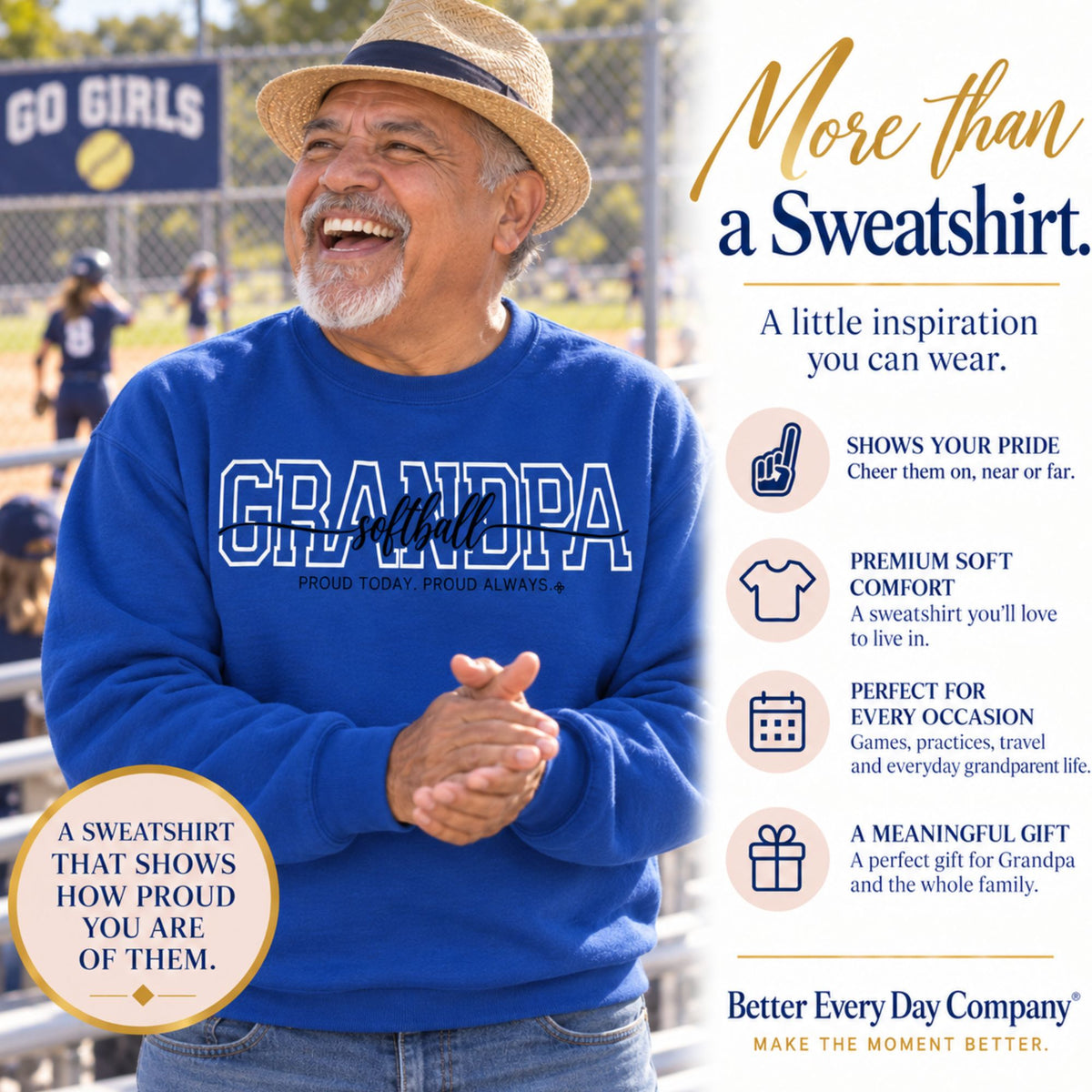 softball grandpa sweatshirt main