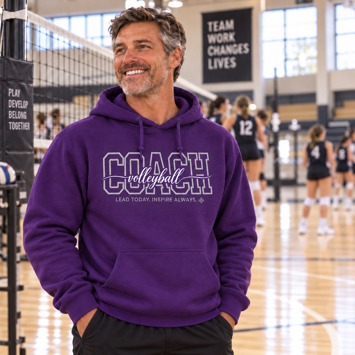 Volleyball Coach Hoodie - full photo