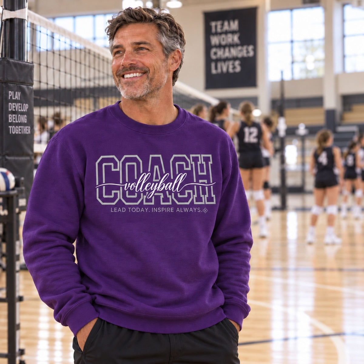 volleyball coach sweatshirt full