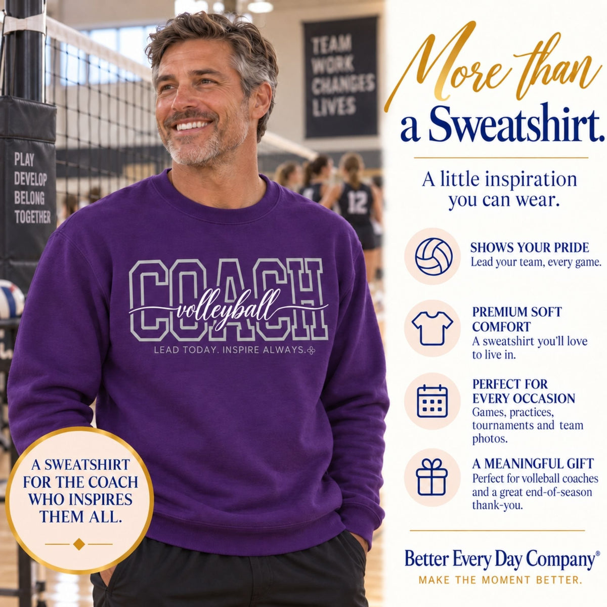 volleyball coach sweatshirt main