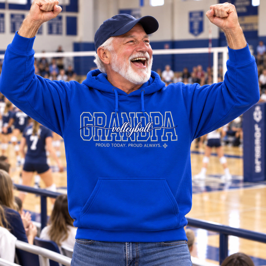 Volleyball Grandpa Hoodie - full photo