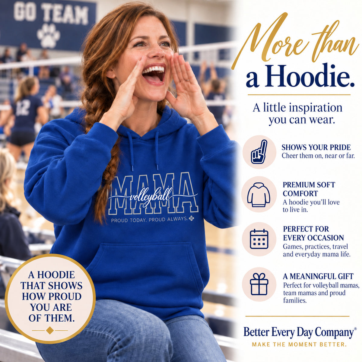Volleyball Mama Hoodie - Proud Today. Proud Always.