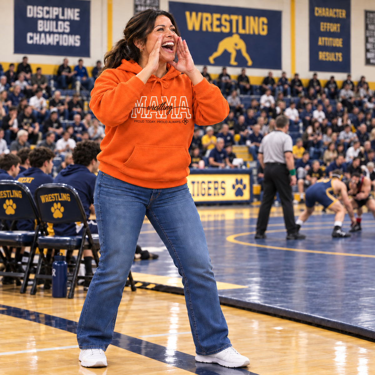 Wrestling Mama Hoodie - full photo